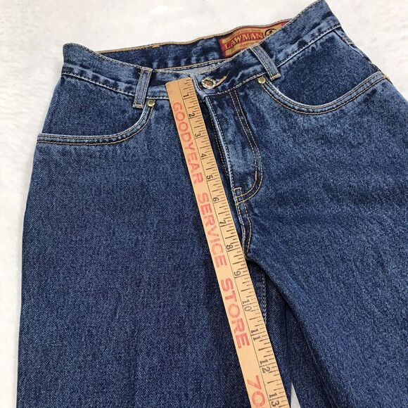 80s LAWMAN WESTERN Jean Women 1(24x34) Slim Fit Long Inseam Button Leg Vintage - Picture 8 of 16